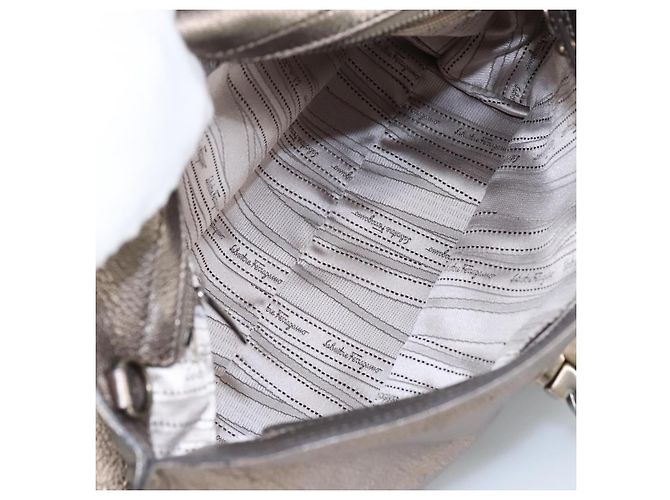 Salvatore Ferragamo Sofia Satchel Leder Medium Silber - Ansicht 5
