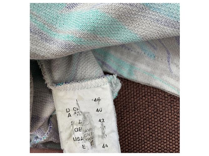 Missoni vestido sin mangas estampado abstracto Blanco Azul Gris Púrpura - vista 4