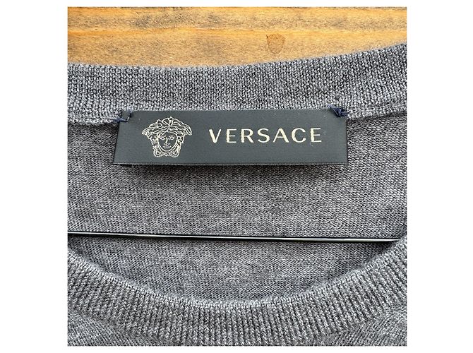 Versace Medusa Logo Crewneck Pullover Grau Herren - Ansicht 2