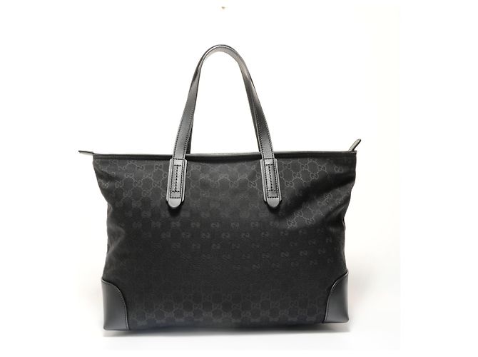 Borsa Tote Gucci GG Canvas Nero - vista 2