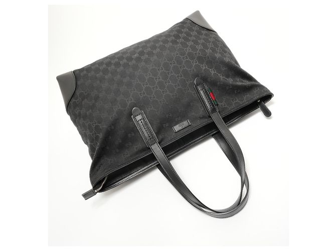 Borsa Tote Gucci GG Canvas Nero - vista 8