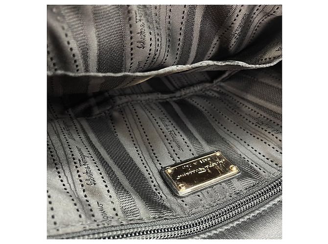 Borsa a tracolla Salvatore Ferragamo Gancini Nero - vista 12