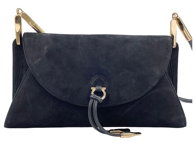 Borsa a tracolla Salvatore Ferragamo Gancini Nero - vista 2