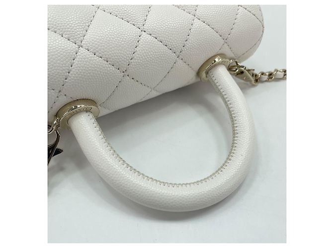 Chanel Coco Handle Handtasche Weiß - Ansicht 11