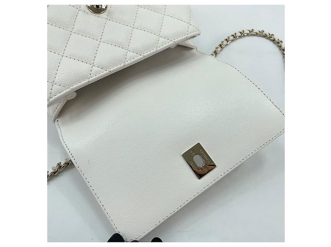 Chanel Coco Handle Handtasche Weiß - Ansicht 12
