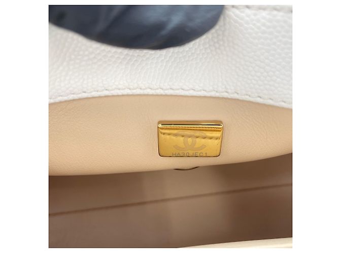 Chanel Coco Handle Handtasche Weiß - Ansicht 14