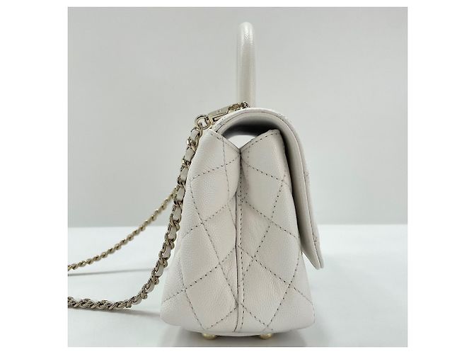Chanel Coco Handle Handtasche Weiß - Ansicht 6