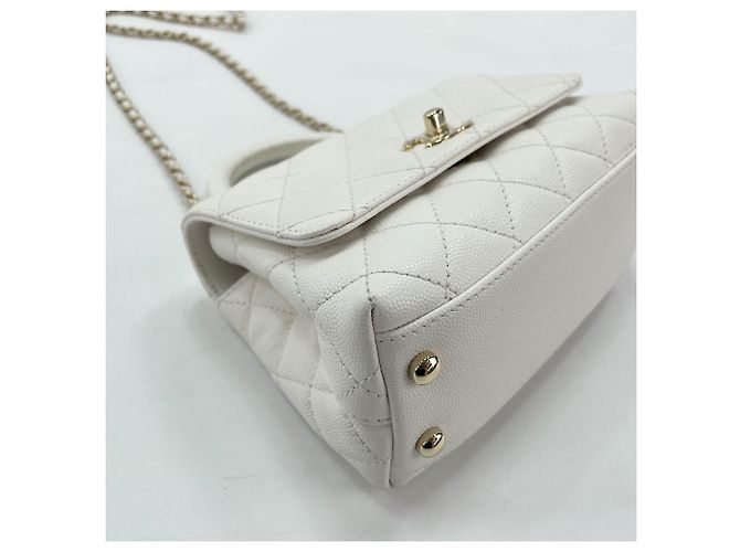 Chanel Coco Handle Handtasche Weiß - Ansicht 8