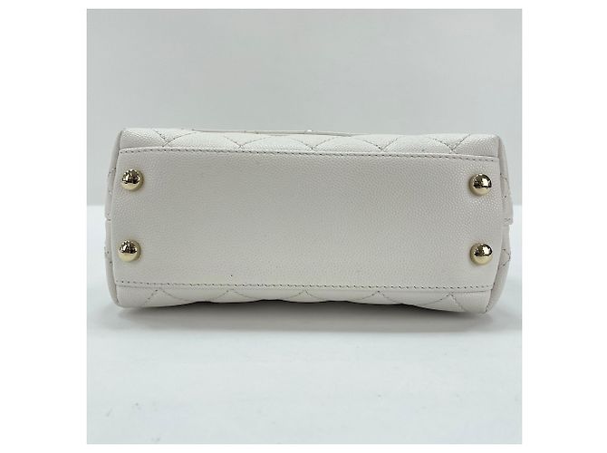Chanel Coco Handle Handtasche Weiß - Ansicht 9