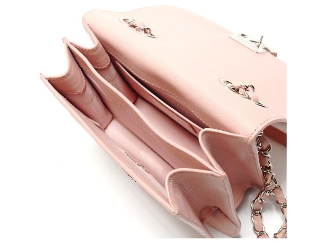 Borsa a tracolla con catena in pelle Chanel Half Coco Mark Rosa - vista 11