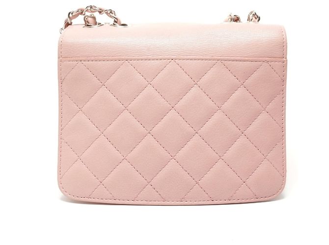 Borsa a tracolla con catena in pelle Chanel Half Coco Mark Rosa - vista 2