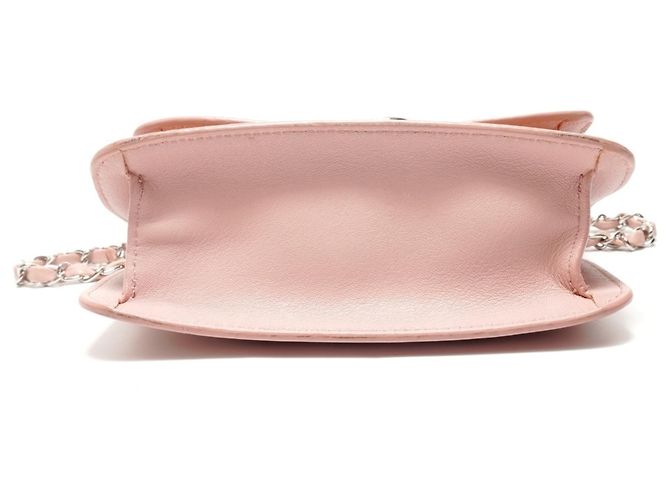 Borsa a tracolla con catena in pelle Chanel Half Coco Mark Rosa - vista 7