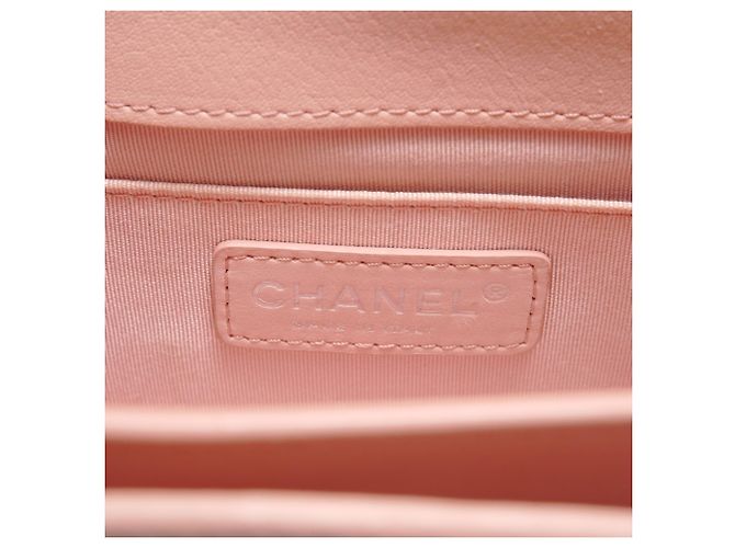 Borsa a tracolla con catena in pelle Chanel Half Coco Mark Rosa - vista 9