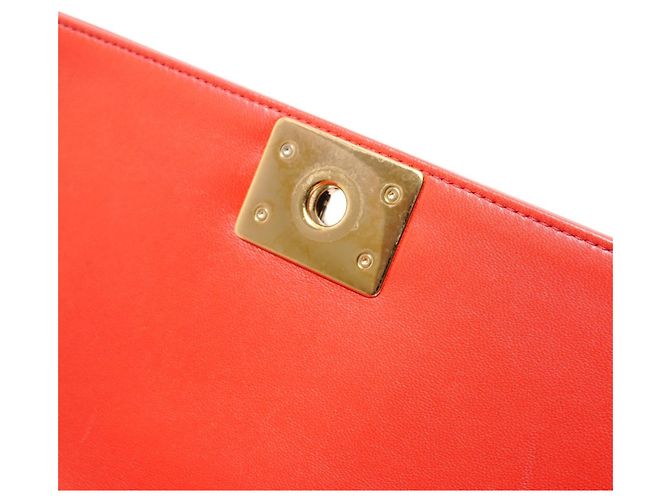 Borsa a tracolla Chanel Boy Rossa Rosso - vista 10