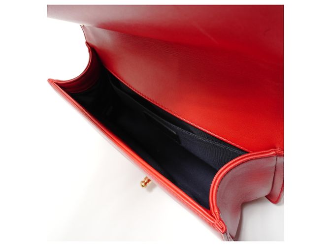 Borsa a tracolla Chanel Boy Rossa Rosso - vista 13