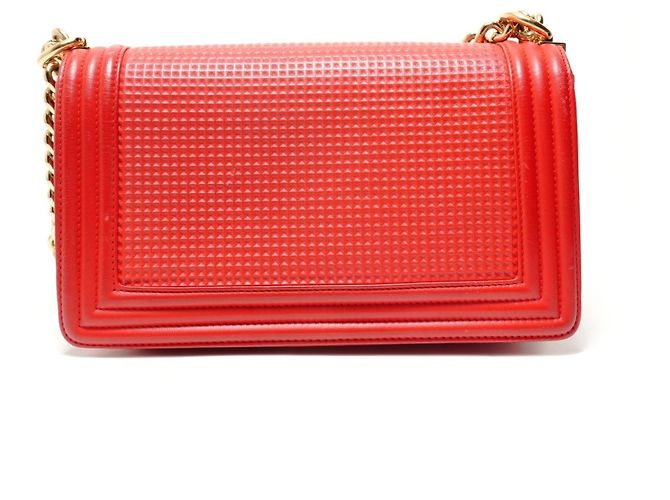 Borsa a tracolla Chanel Boy Rossa Rosso - vista 2