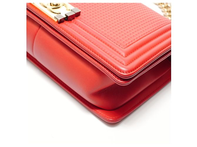 Borsa a tracolla Chanel Boy Rossa Rosso - vista 6