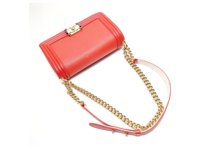 Borsa a tracolla Chanel Boy Rossa Rosso - vista 8