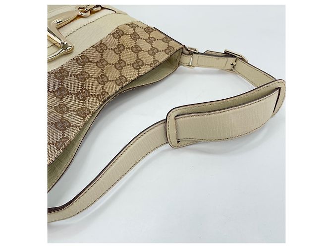 Borsa a tracolla Gucci Horsebit bianca Bianco - vista 10