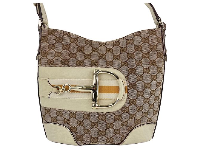 Borsa a tracolla Gucci Horsebit bianca Bianco - vista 2
