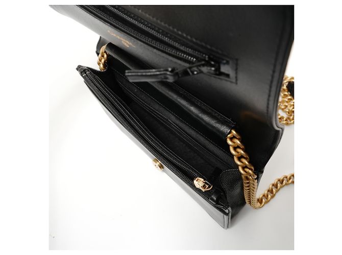 Borsa a tracolla Chanel Boy Chain Wallet Nero - vista 11