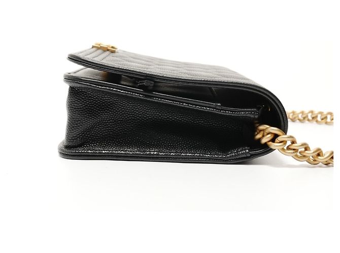 Borsa a tracolla Chanel Boy Chain Wallet Nero - vista 4