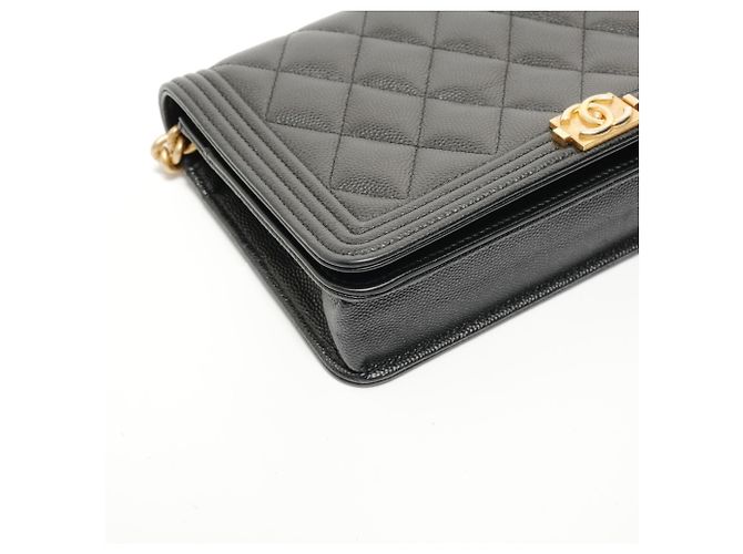 Borsa a tracolla Chanel Boy Chain Wallet Nero - vista 5