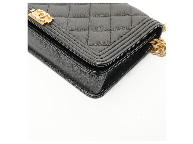 Borsa a tracolla Chanel Boy Chain Wallet Nero - vista 6