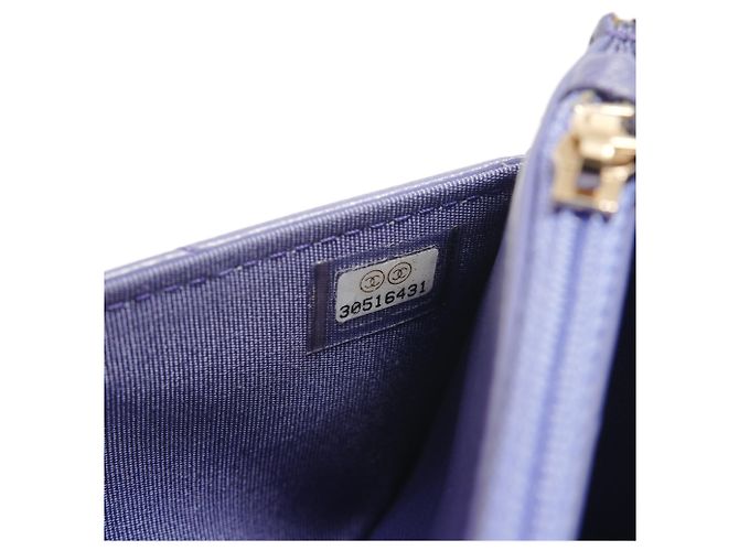 Borsa a tracolla Chanel 19 Matelassé in viola Porpora - vista 10