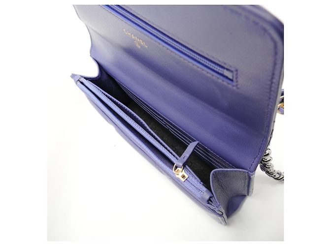 Borsa a tracolla Chanel 19 Matelassé in viola Porpora - vista 11