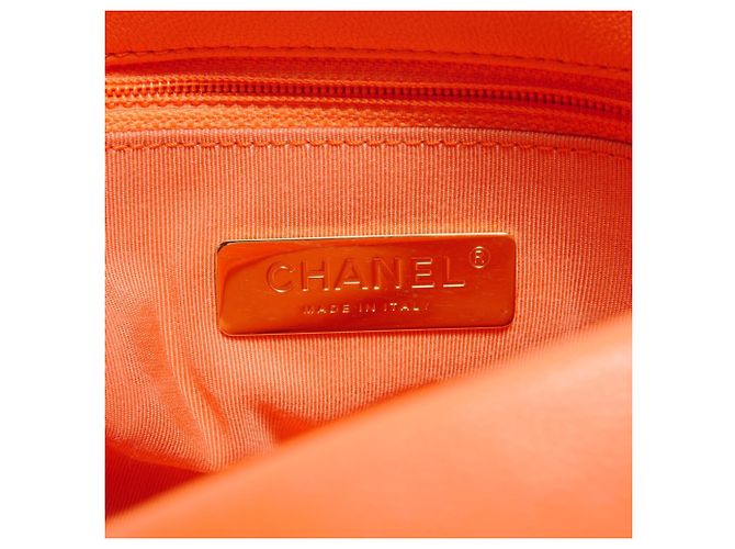 Borsa a tracolla con catena 2-way Matelassé Chanel Arancione - vista 10