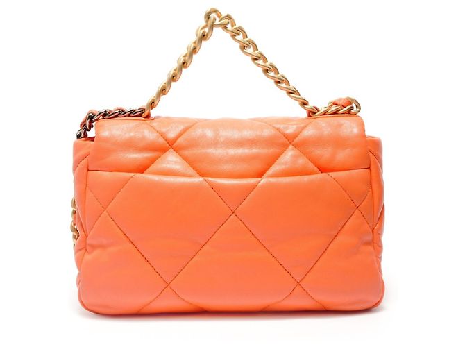 Borsa a tracolla con catena 2-way Matelassé Chanel Arancione - vista 2