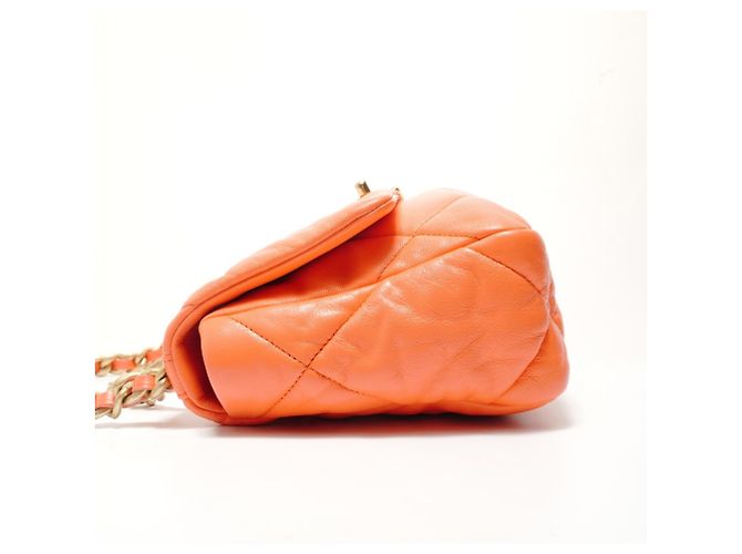 Borsa a tracolla con catena 2-way Matelassé Chanel Arancione - vista 3
