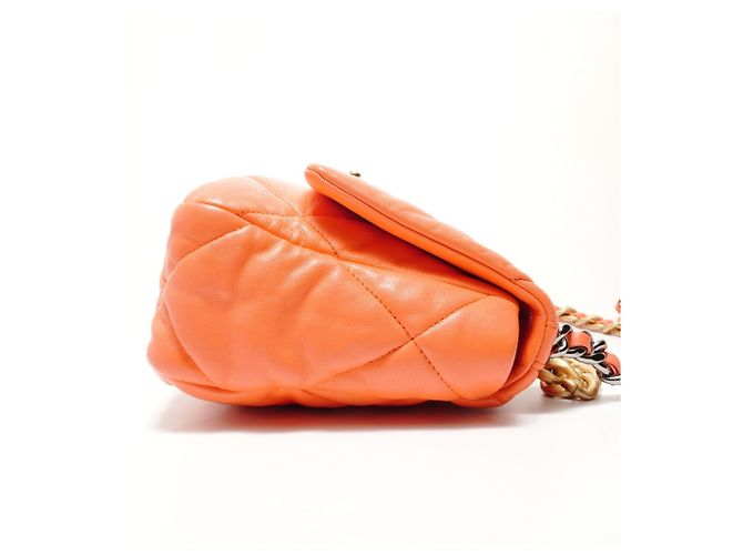 Borsa a tracolla con catena 2-way Matelassé Chanel Arancione - vista 4