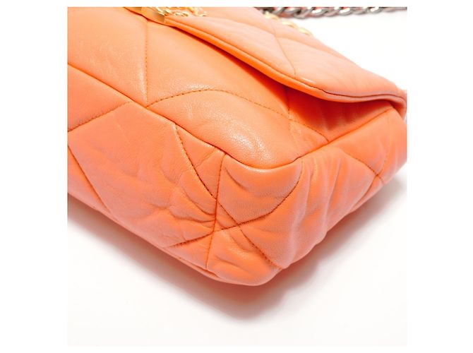 Borsa a tracolla con catena 2-way Matelassé Chanel Arancione - vista 6