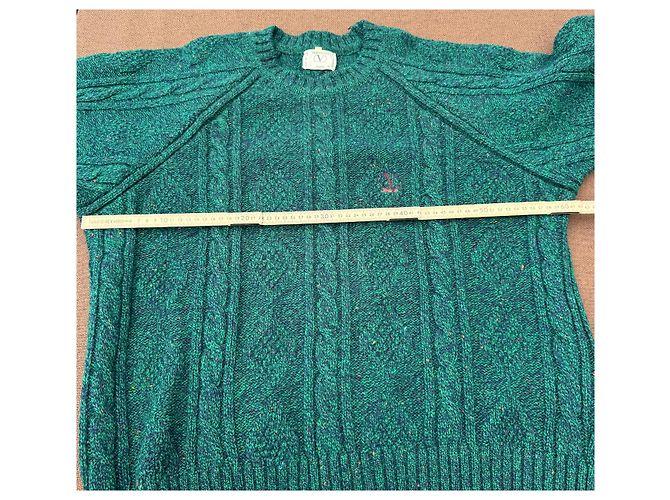Valentino Herren Zopfstrickpullover aus Wolle in Grün Dunkelgrün - Ansicht 8