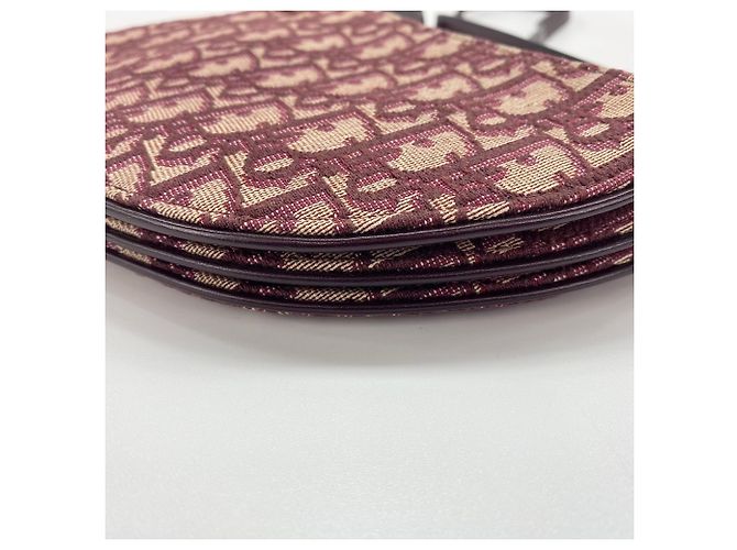 Borsa a tracolla Christian Dior Trotter Rosso Bordò - vista 10