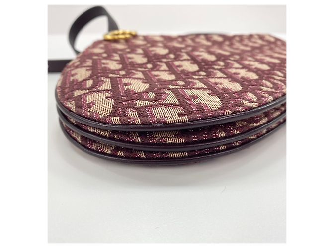 Borsa a tracolla Christian Dior Trotter Rosso Bordò - vista 11