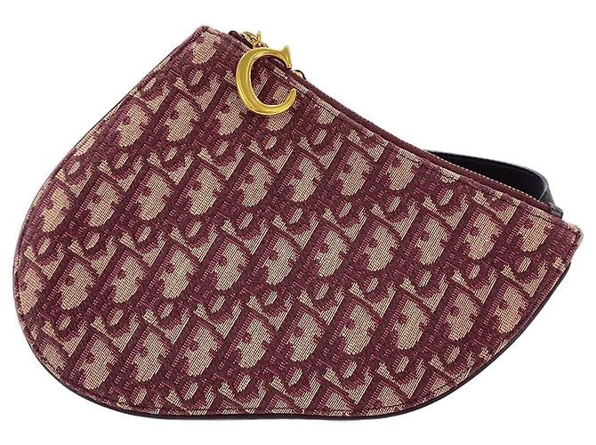 Borsa a tracolla Christian Dior Trotter Rosso Bordò - vista 2