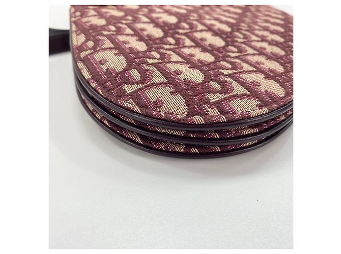 Borsa a tracolla Christian Dior Trotter Rosso Bordò - vista 9