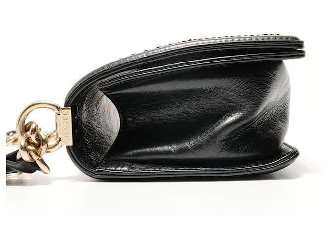 Borsa a tracolla Chanel Boy Chain Medium Nero - vista 3