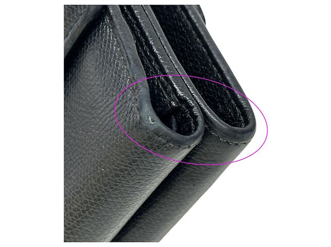 Chanel Bi-fold Ledergeldbörse Schwarz - Ansicht 10
