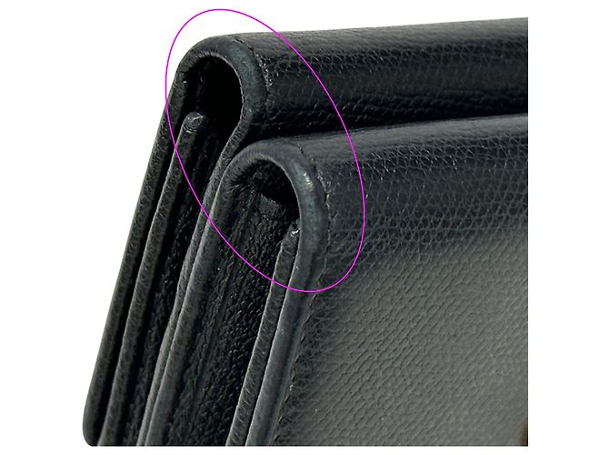 Chanel Bi-fold Ledergeldbörse Schwarz - Ansicht 11