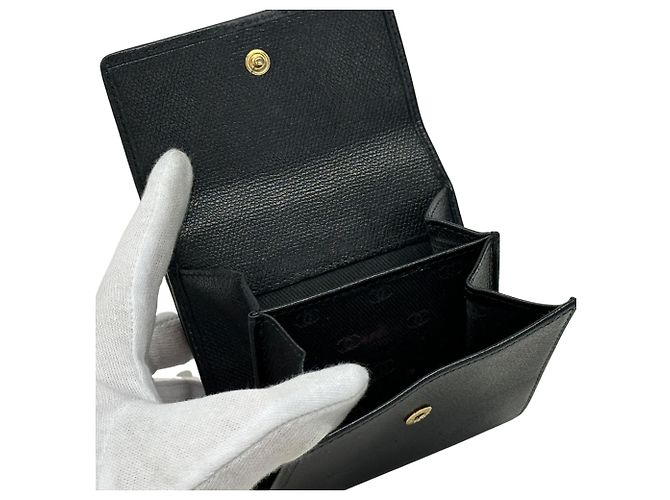 Chanel Bi-fold Ledergeldbörse Schwarz - Ansicht 5