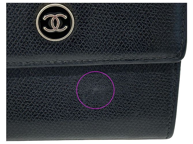 Chanel Bi-fold Ledergeldbörse Schwarz - Ansicht 8