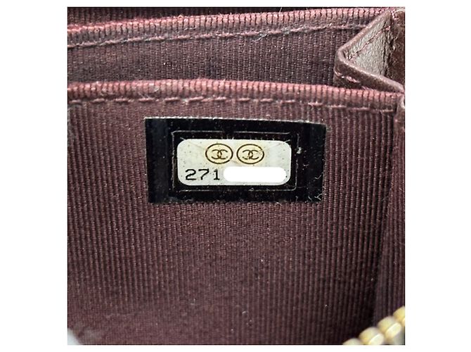 Monedero de piel de ternera granulada negra Chanel Negro - vista 5