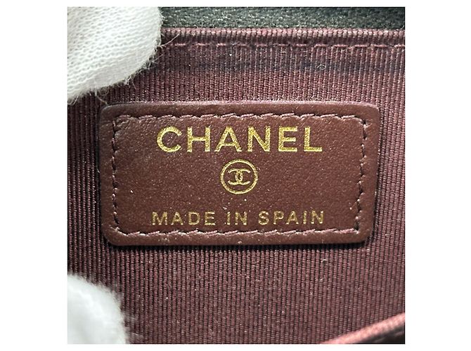 Monedero de piel de ternera granulada negra Chanel Negro - vista 6