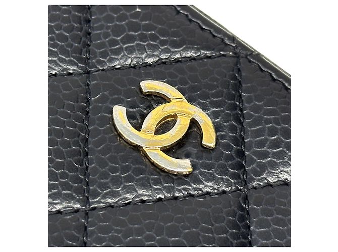 Monedero de piel de ternera granulada negra Chanel Negro - vista 7