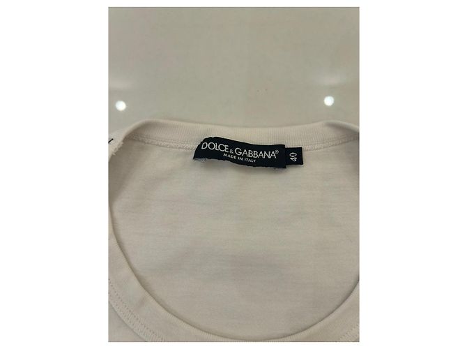 Dolce & Gabbana Canotta bianca D&G con scritta "Believe in your Dreams" Bianco - vista 4