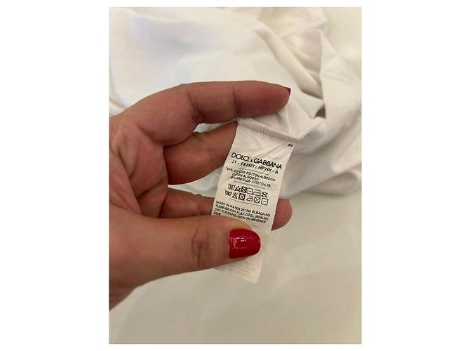 Dolce & Gabbana Canotta bianca D&G con scritta "Believe in your Dreams" Bianco - vista 7